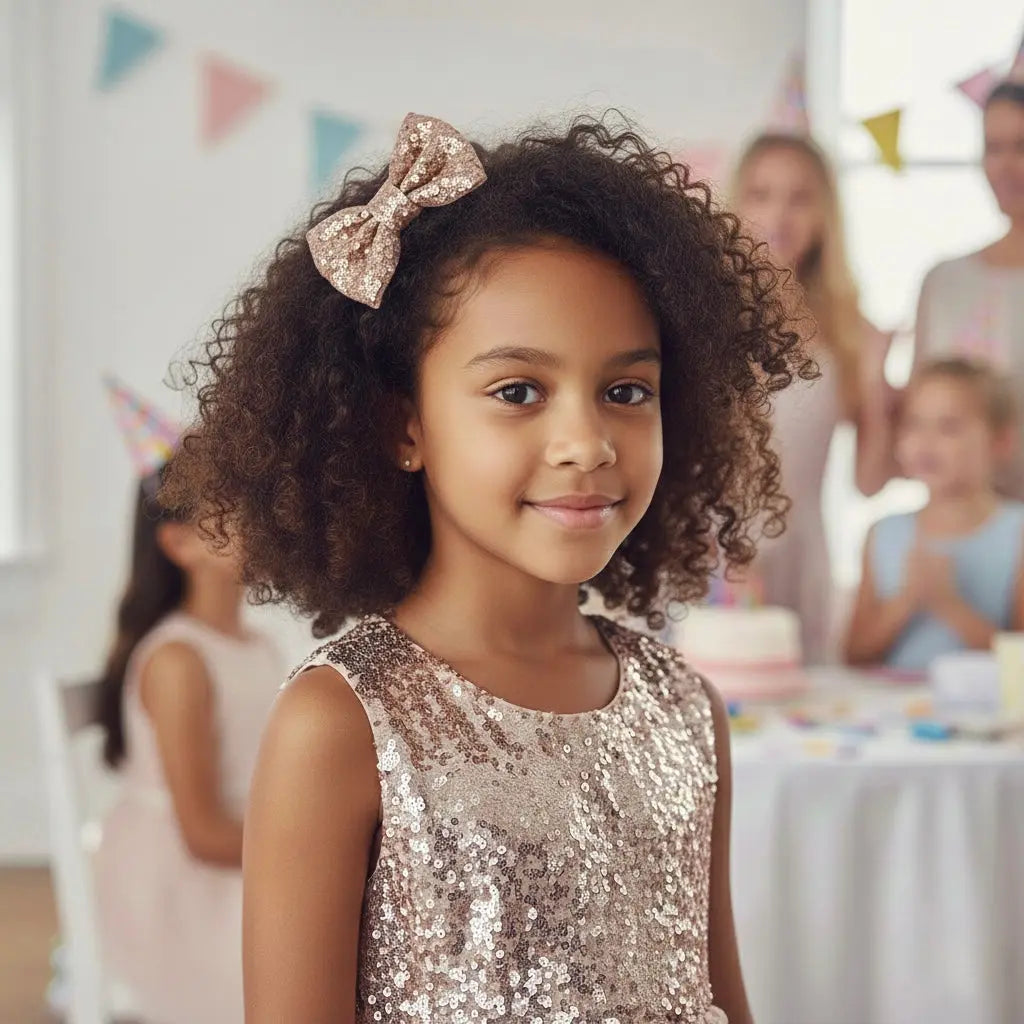 Sequin bow on a clip Cute Cute