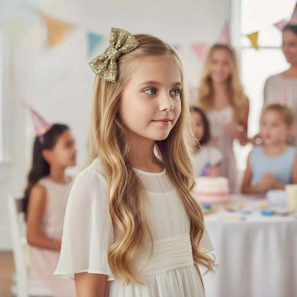 Sequin bow on a clip Cute Cute