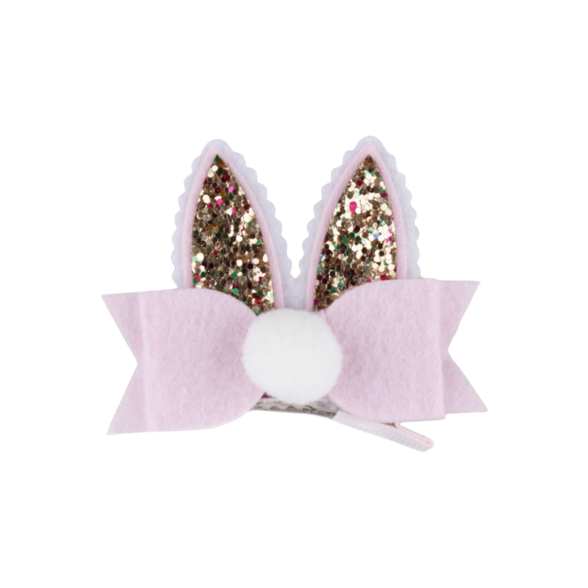 Bunny ears with glitter and pom pom
