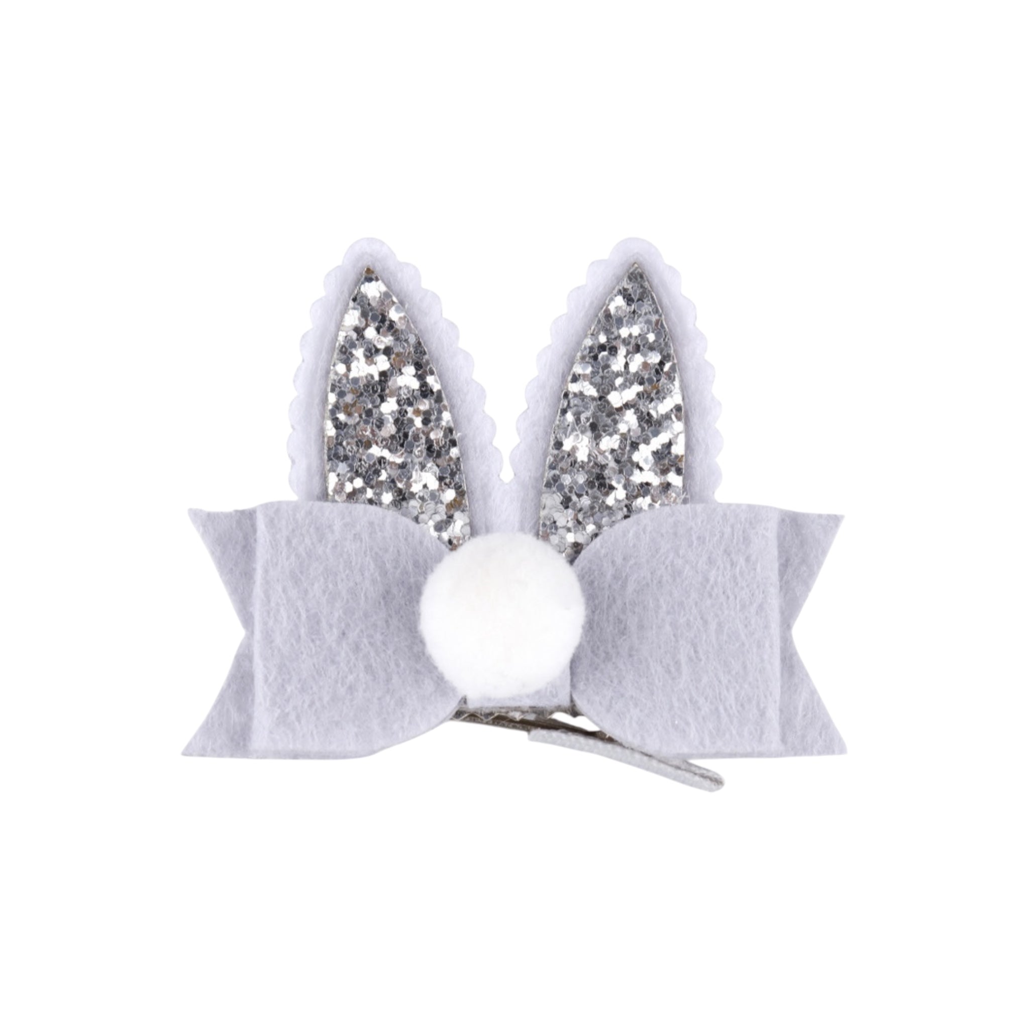 Bunny ears with glitter and pom pom