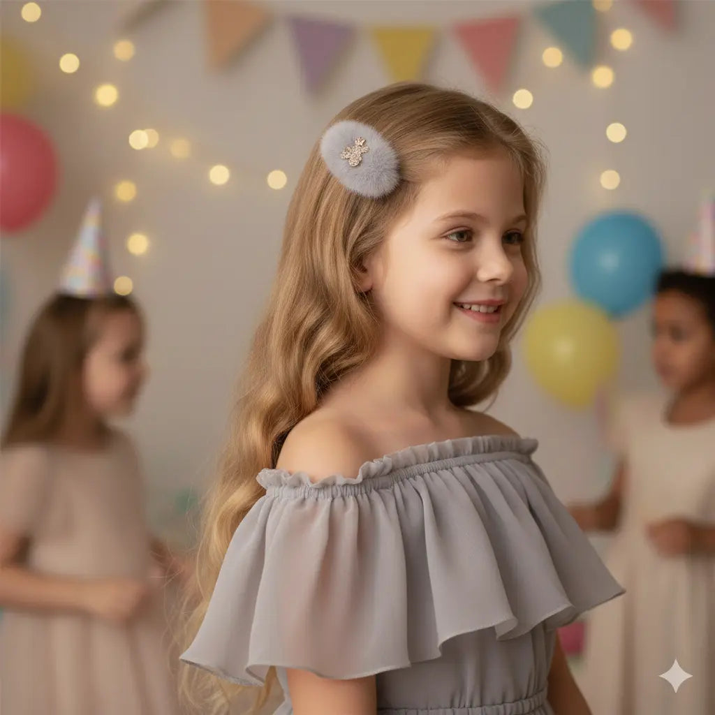 Fur mink bow with teddy Cute Cute