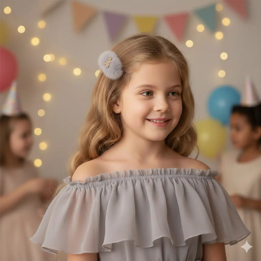 Fur mink bow with teddy Cute Cute