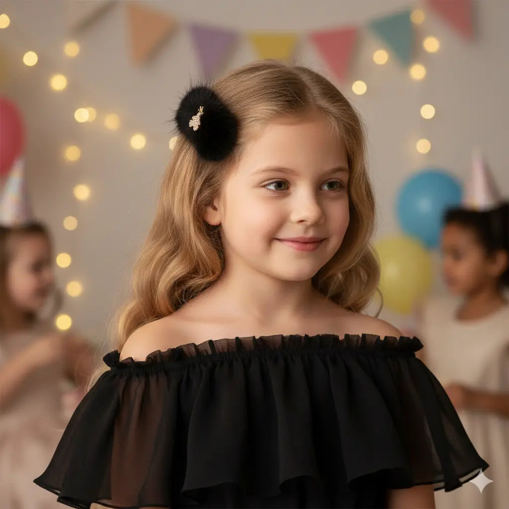 Fur mink bow with teddy Cute Cute