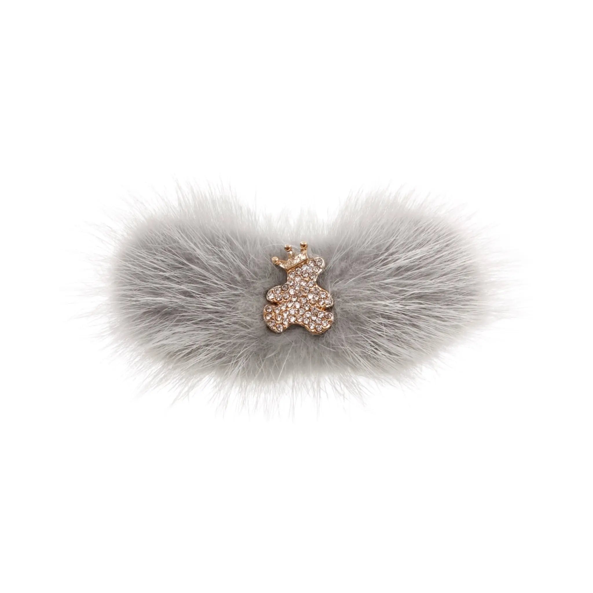 Fur mink bow with teddy Cute Cute