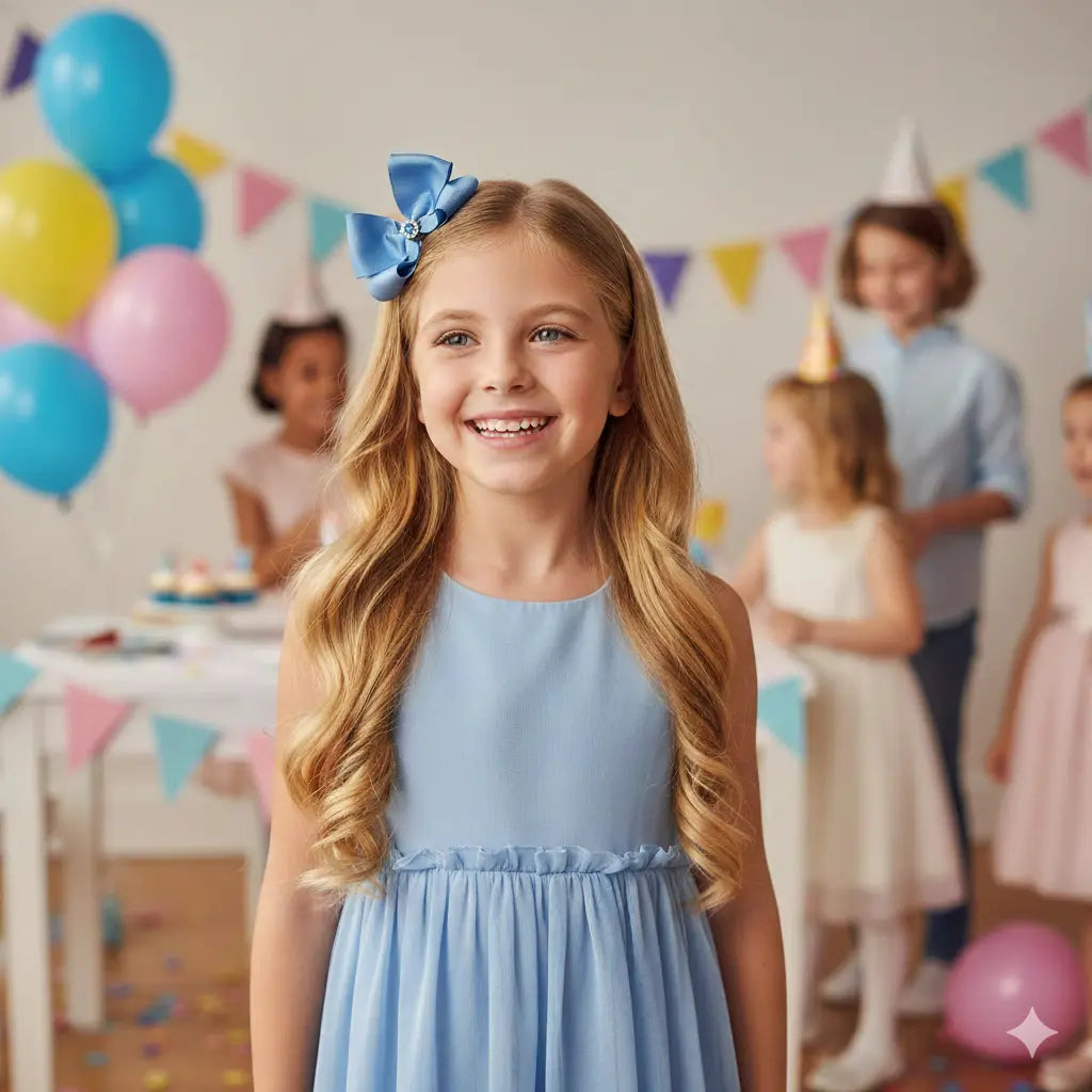 Large double bow with rhinestone on a clip Cute Cute