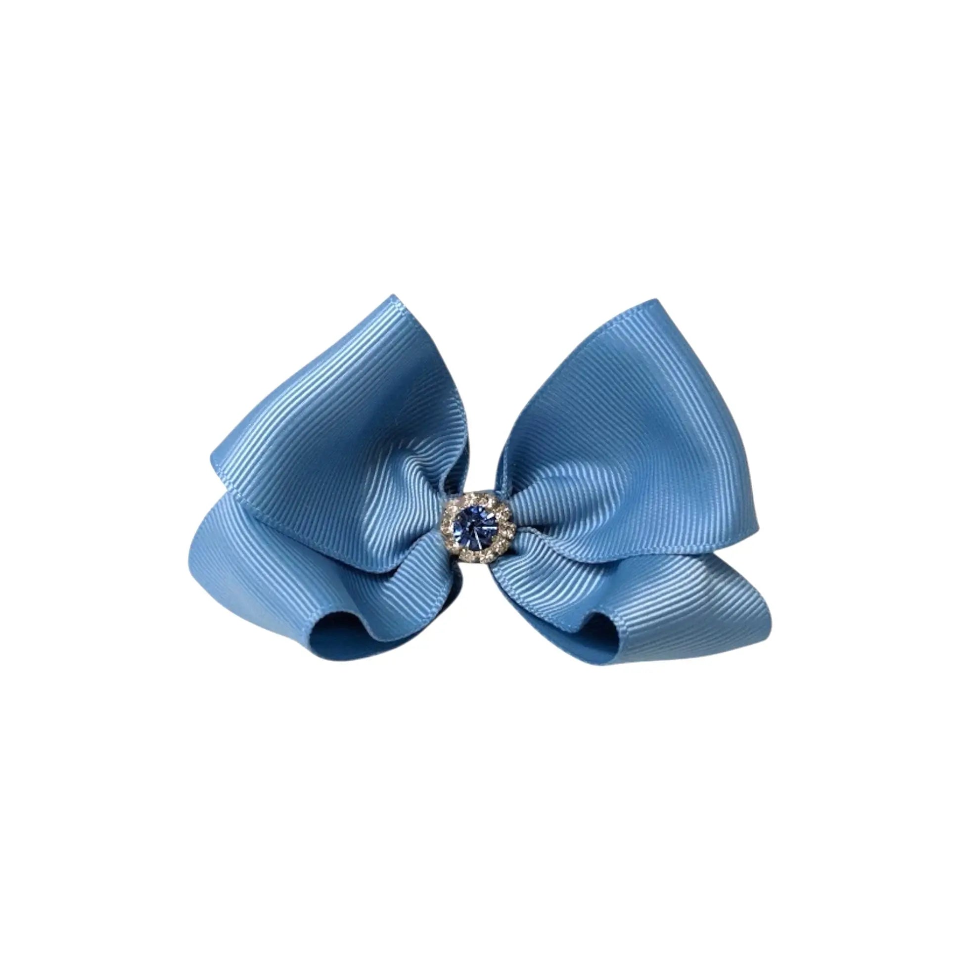 Large double bow with rhinestone on a clip Cute Cute