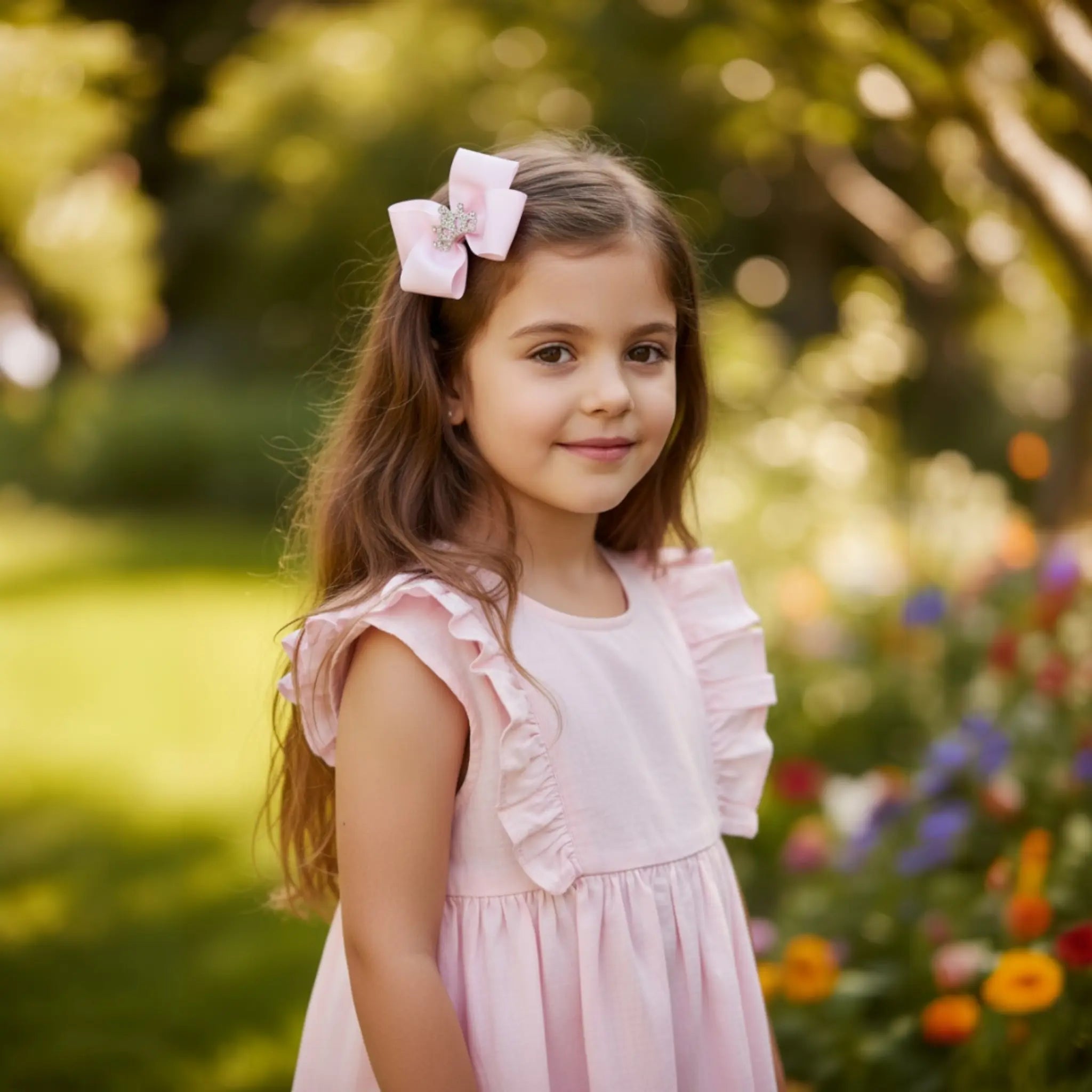 Grosgrain double large bow with a crown Cute Cute