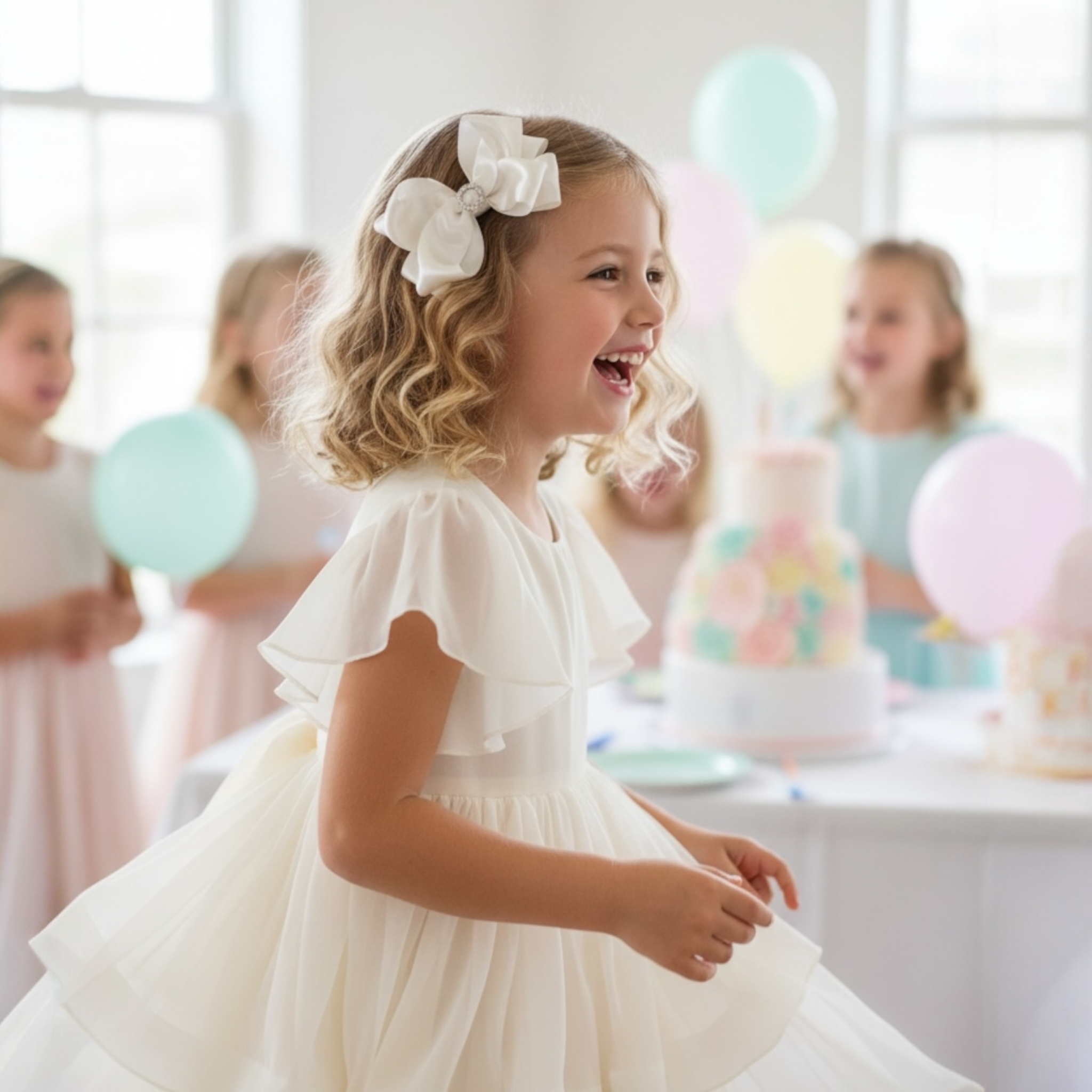 Large double satin bow with diamante rhinestone