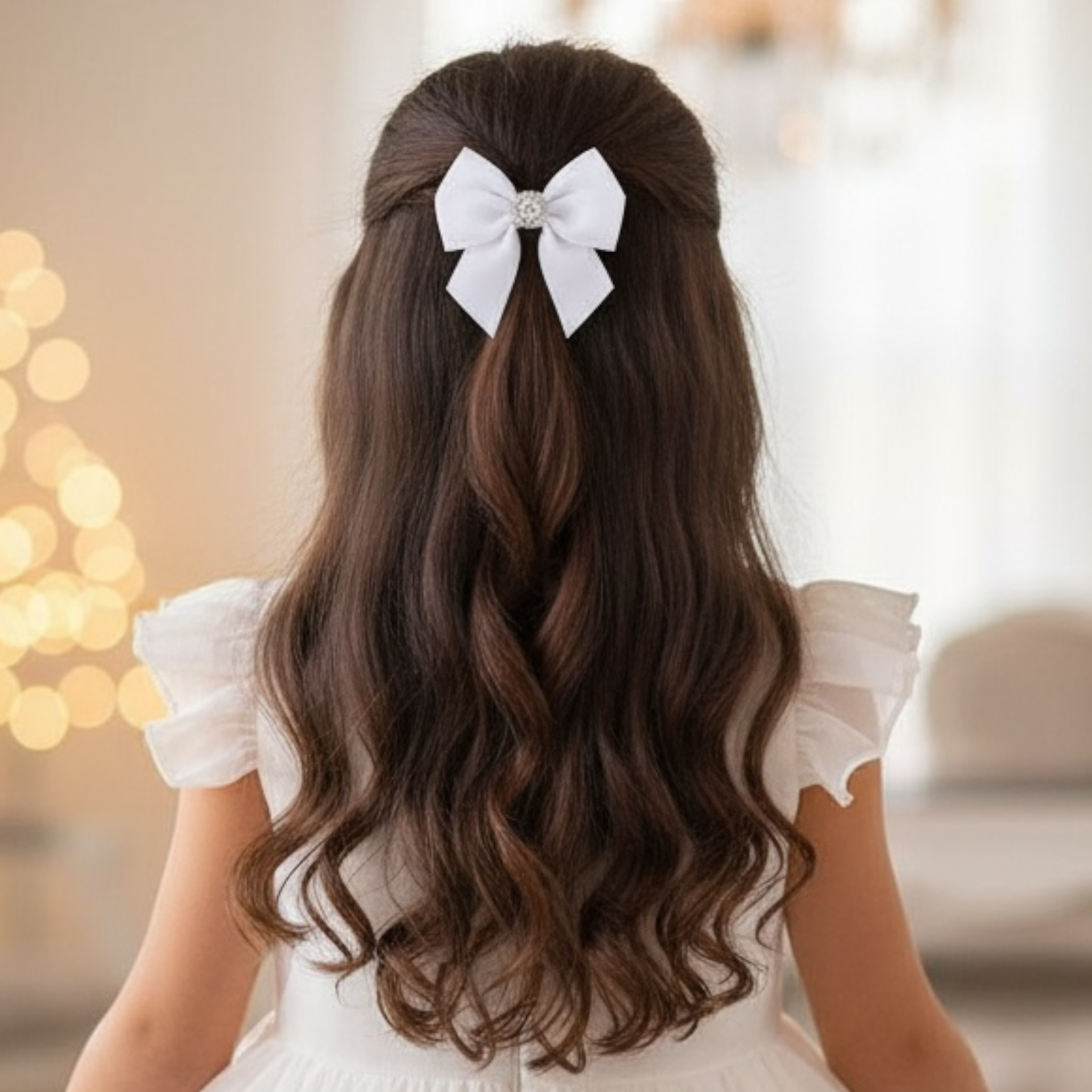 Small double bow with tails