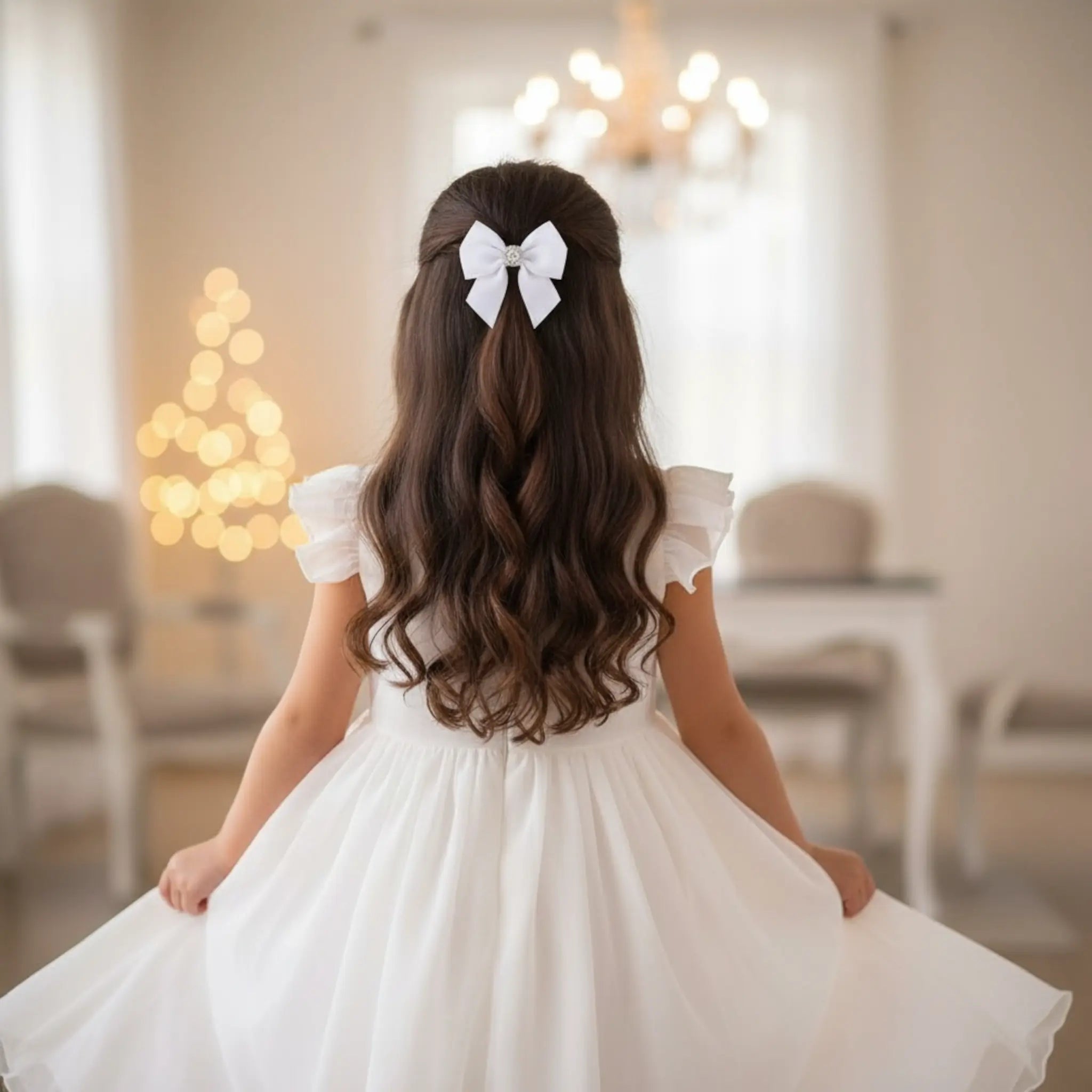 Small double bow with tails Cute Cute