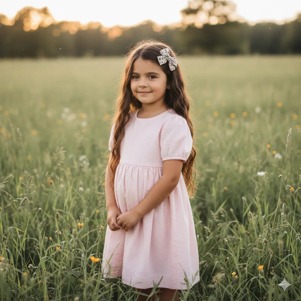 Floral multicolour bow fabric bow Cute Cute