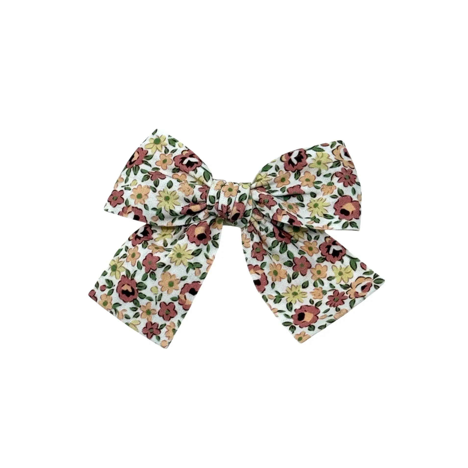 Floral multicolour bow fabric bow Cute Cute