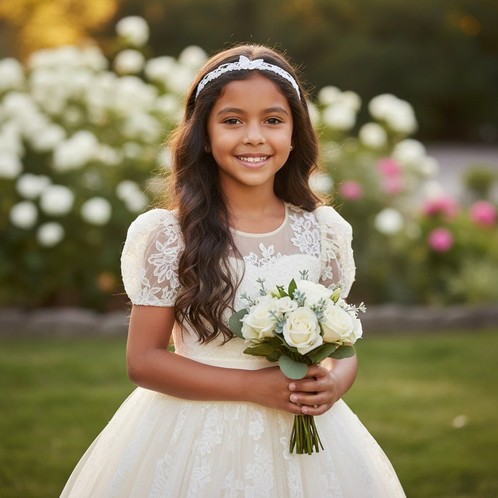 Delicate lace decorated with diamante and butterfly