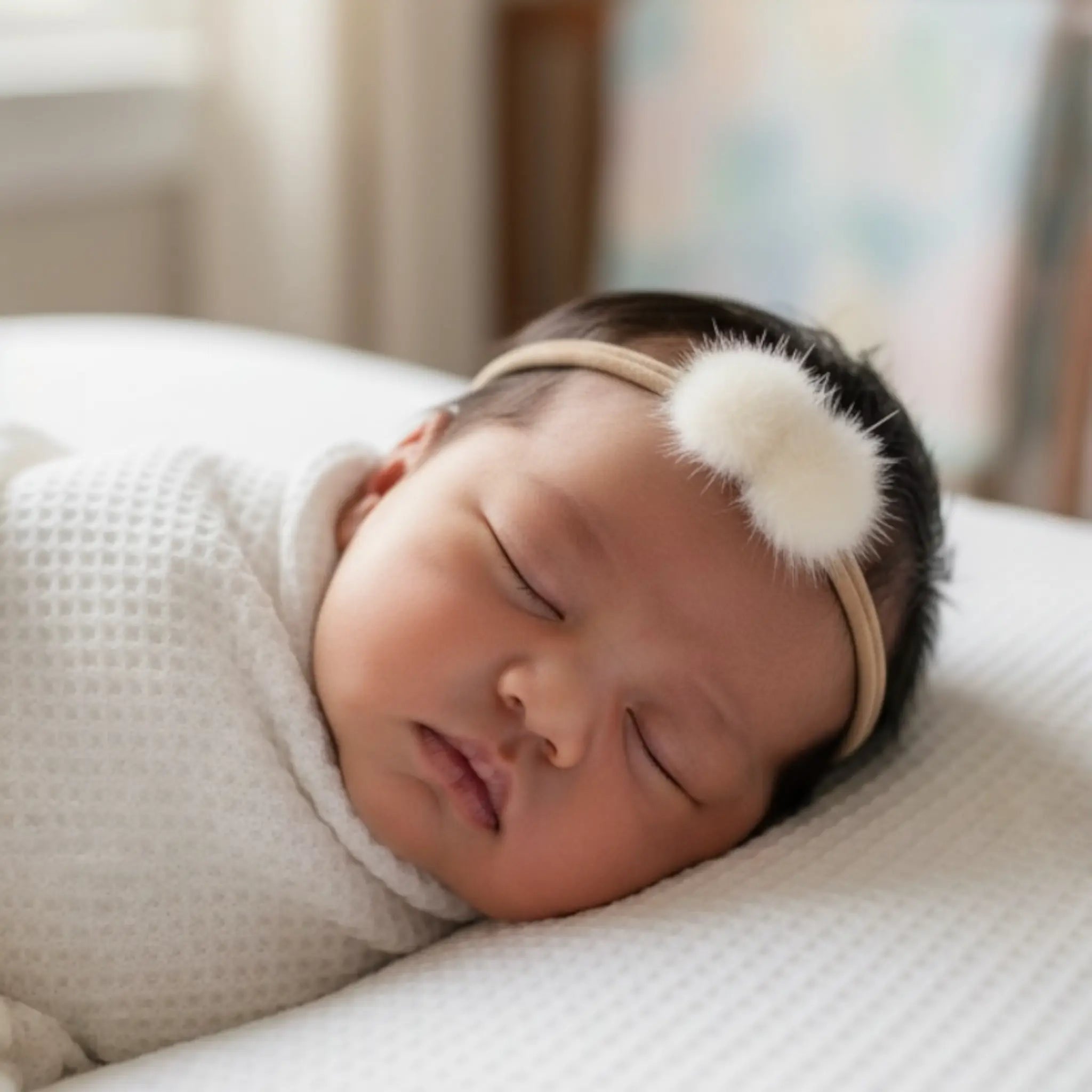 Pompoms on a nude headband Cute Cute