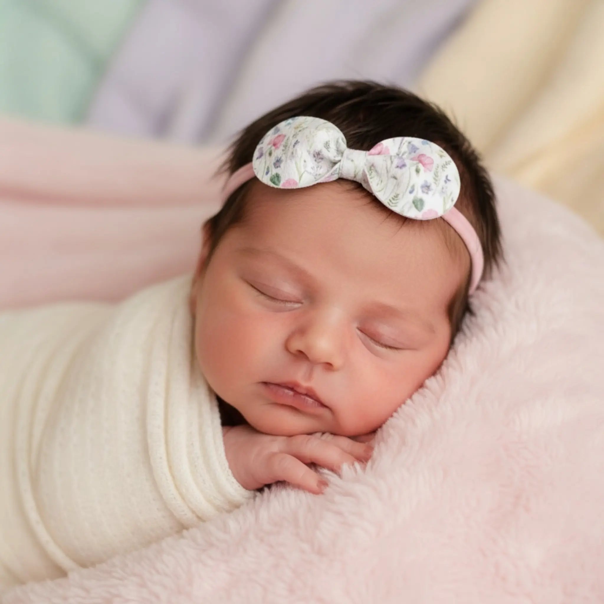 Floral leatherette bow on a headband Cute Cute