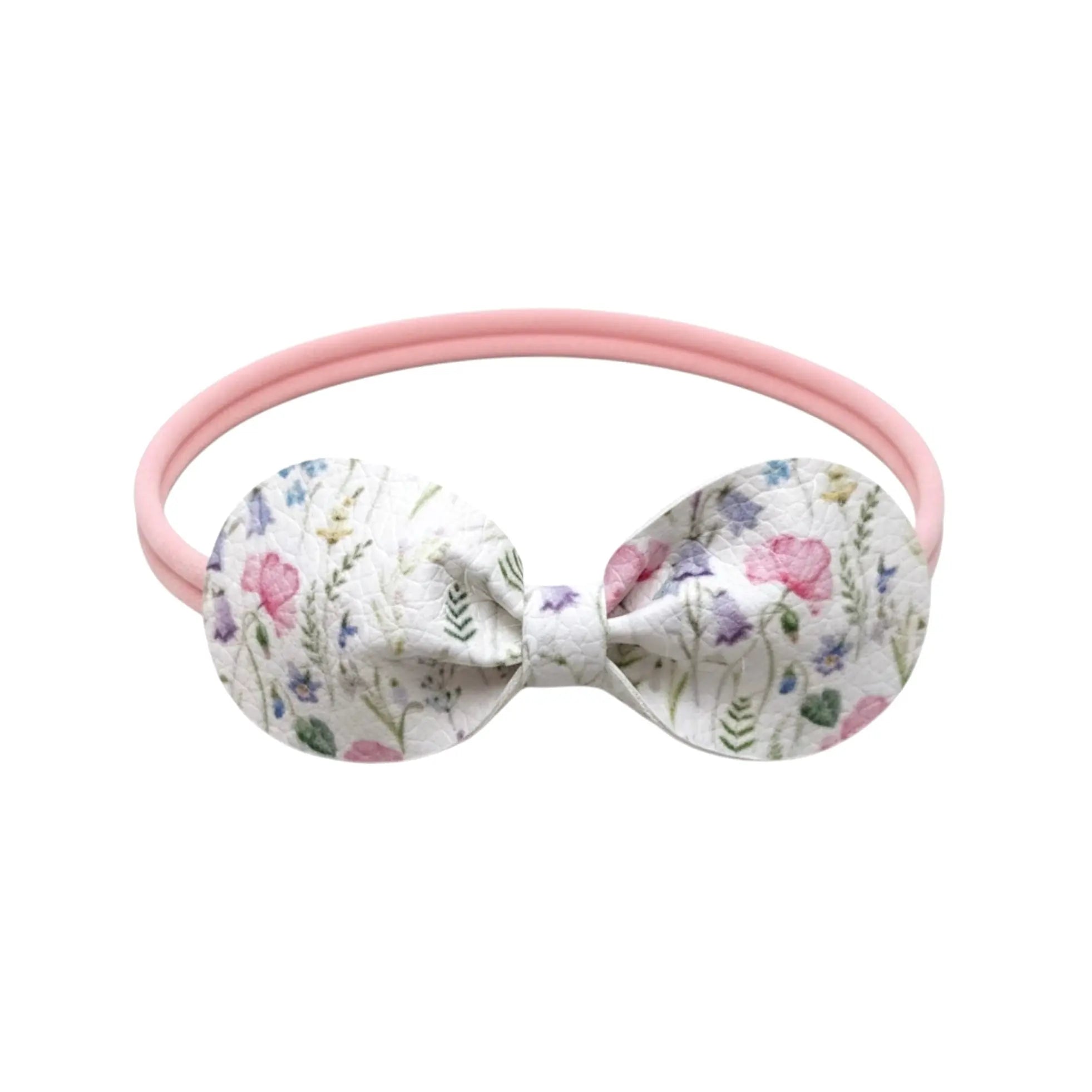 Floral leatherette bow on a headband Cute Cute