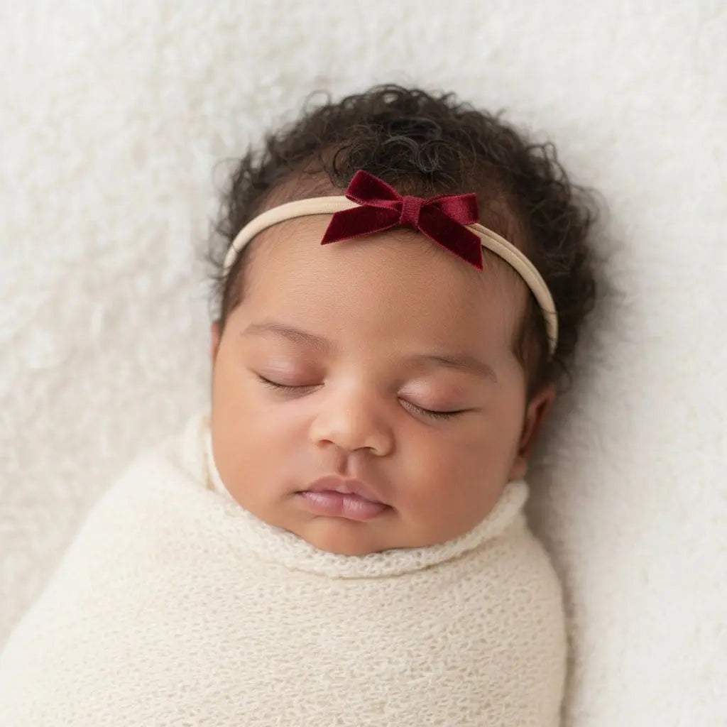 Small velvet bow on a headband Cute Cute