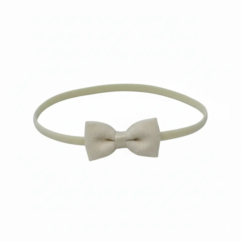 Ivory fabric bow on a headband Cute Cute