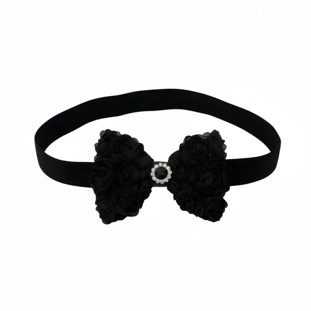 Chiffon black bow on a headband Cute Cute