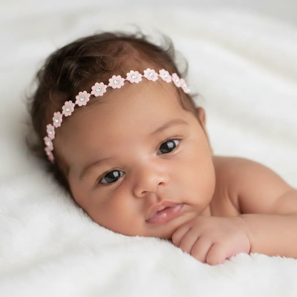 Pink flower chain with diamante Cute Cute