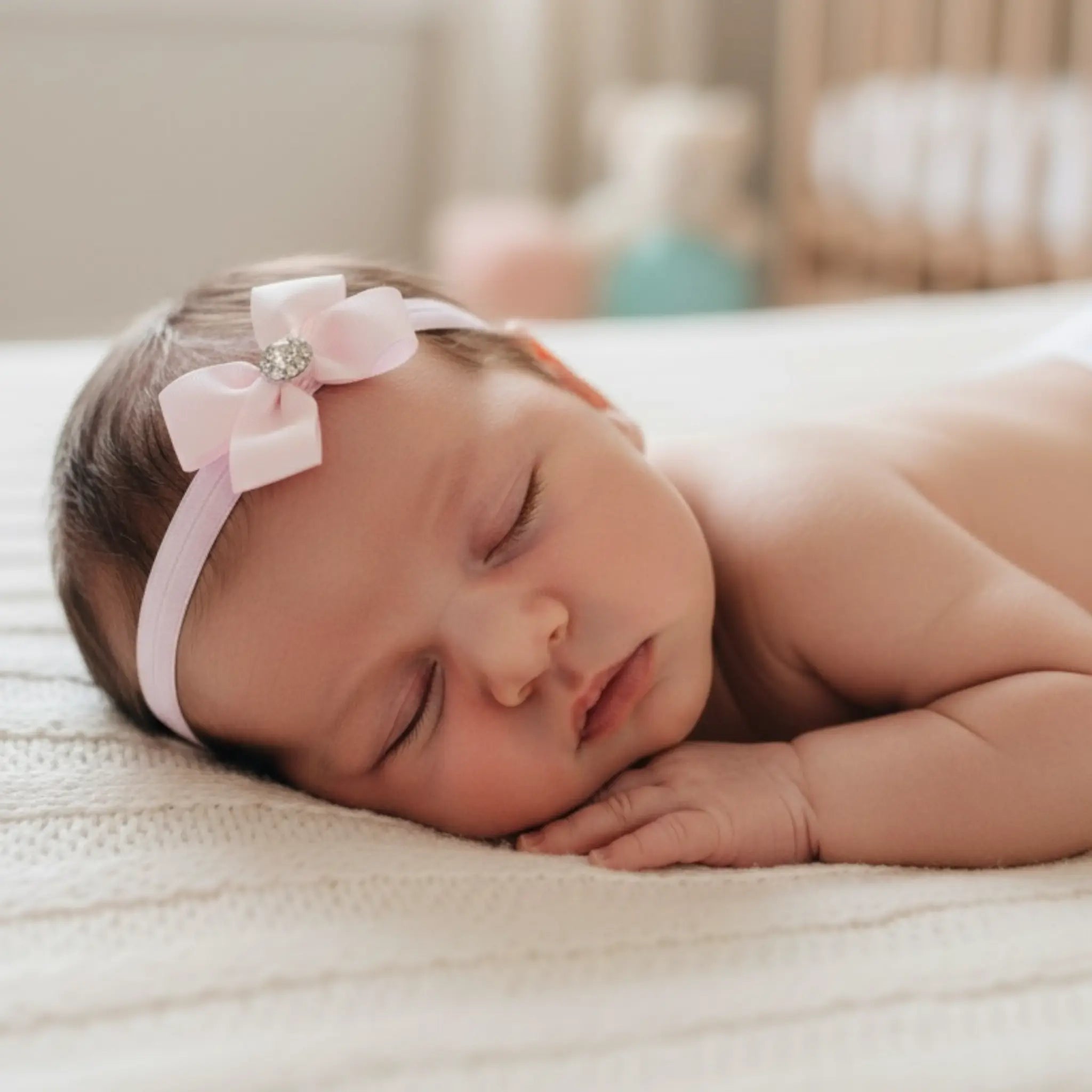 Small double bow with a rhinestone Cute Cute