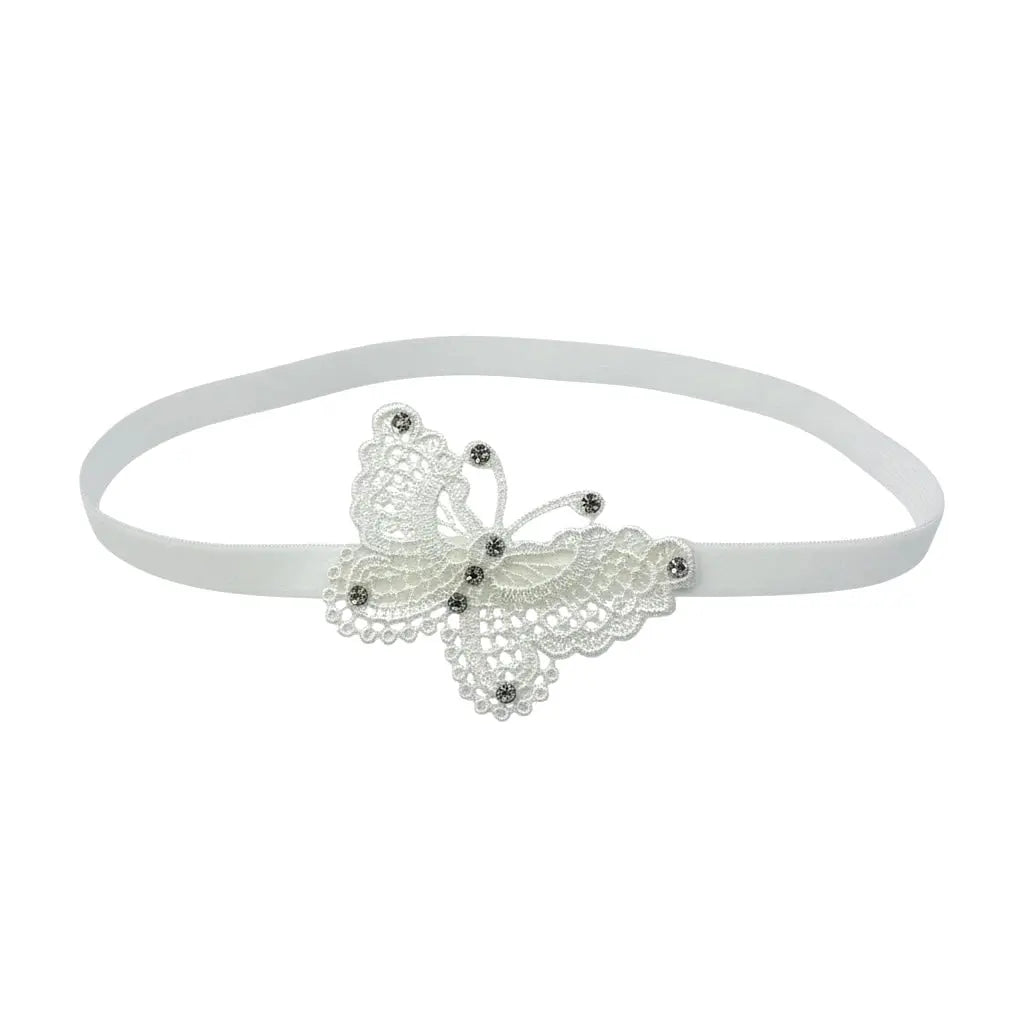 Off white lace butterfly with Swarovski crystals Cute Cute