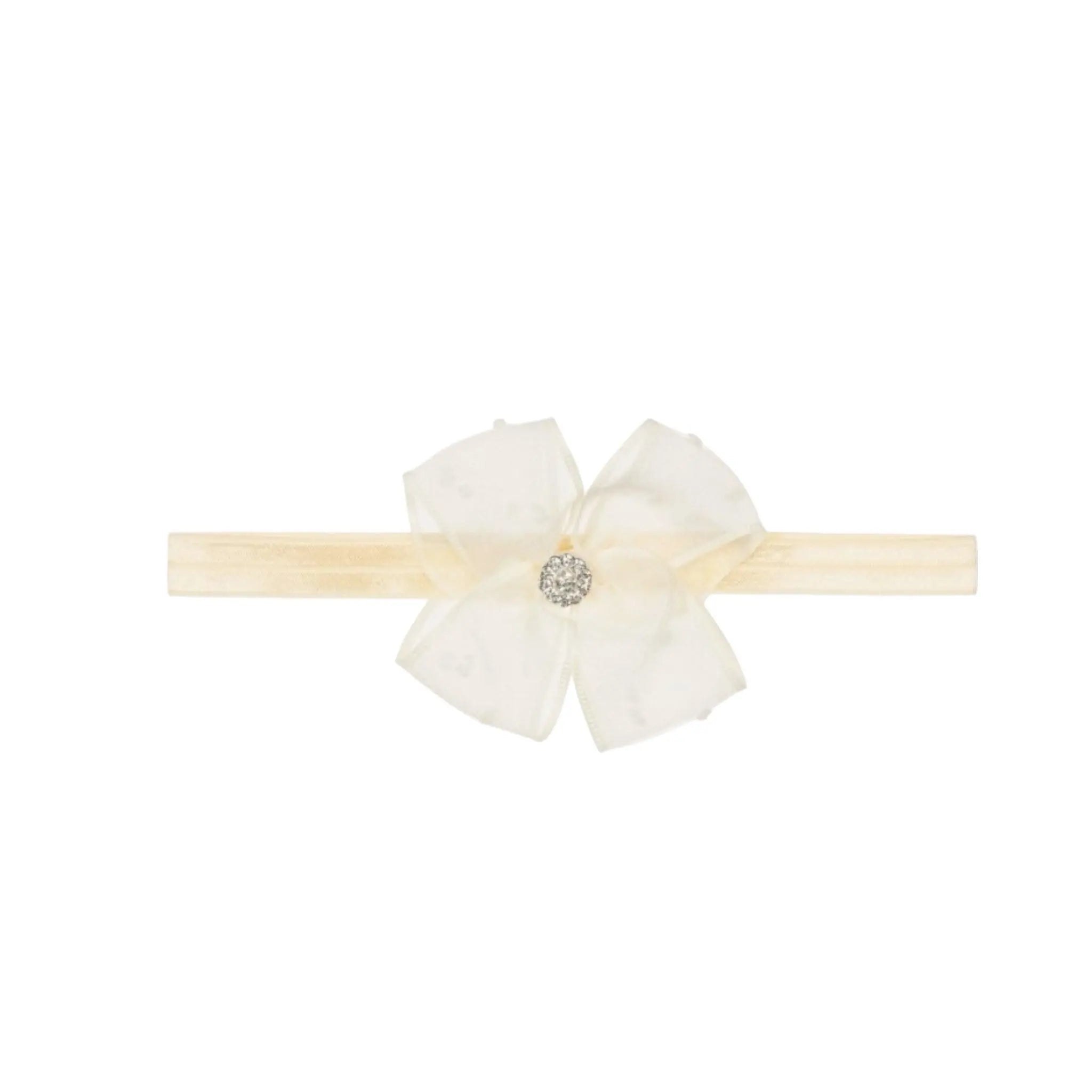 Ivory dotty bow on a headband Cute Cute