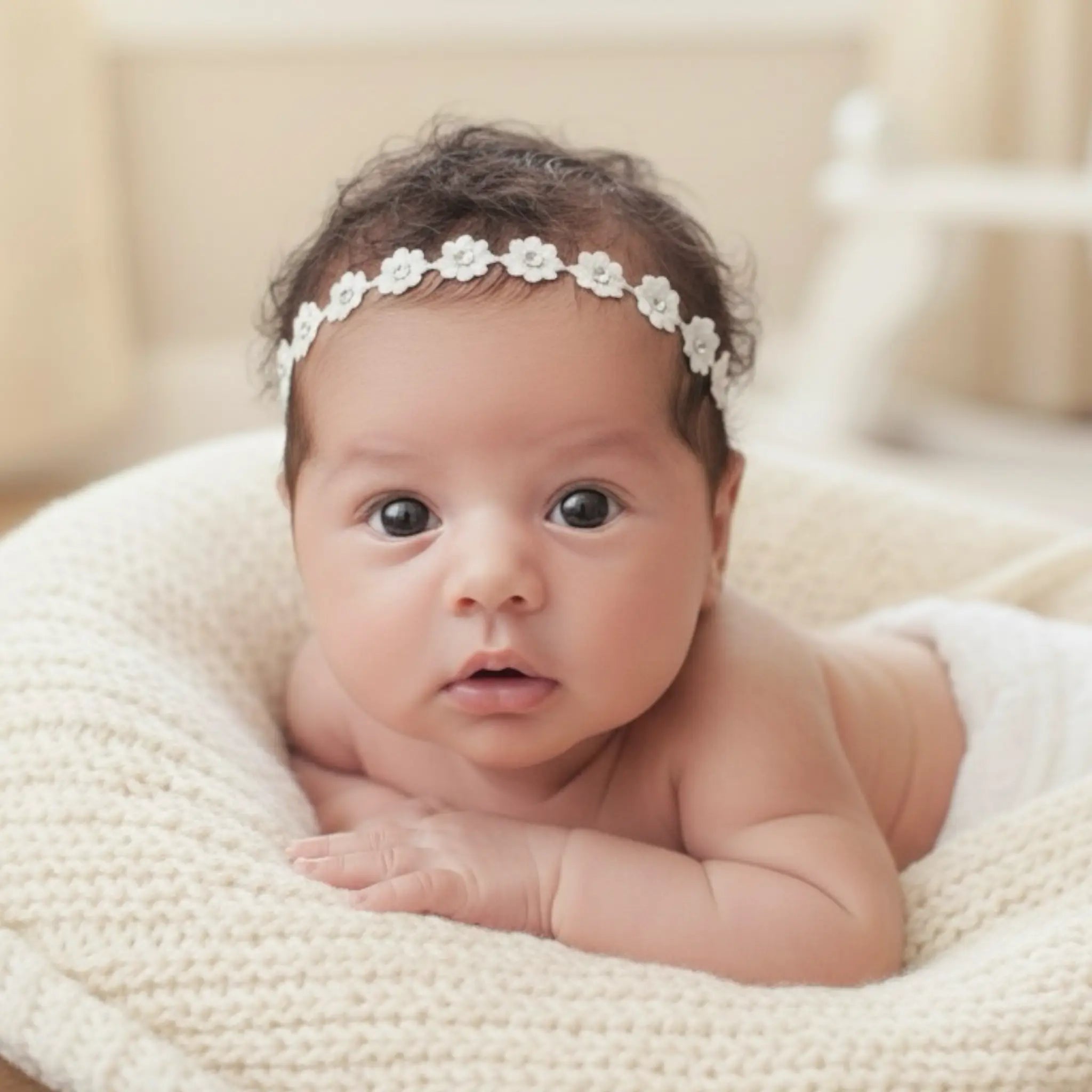 Ivory flower chain with diamante Cute Cute