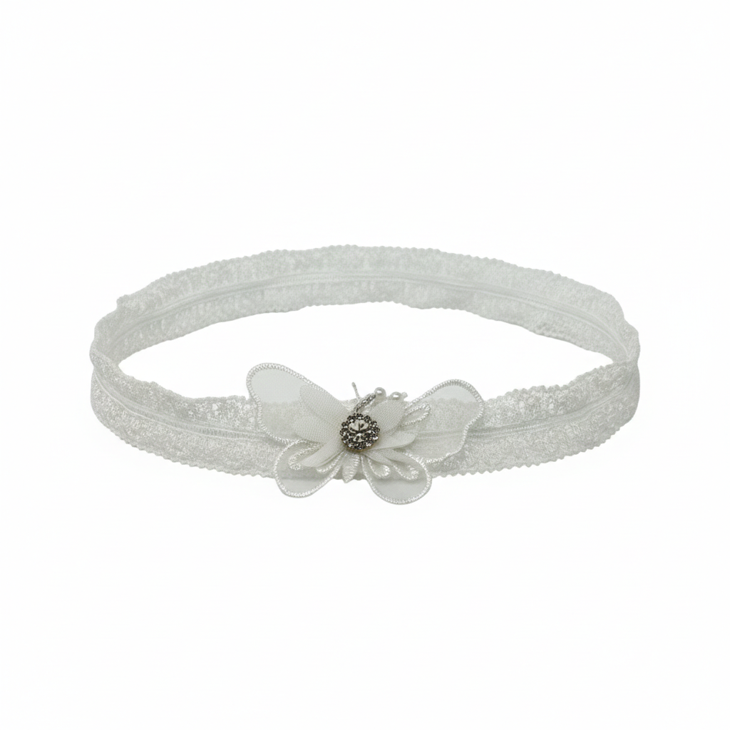 Delicate lace butterfly on elastic lace