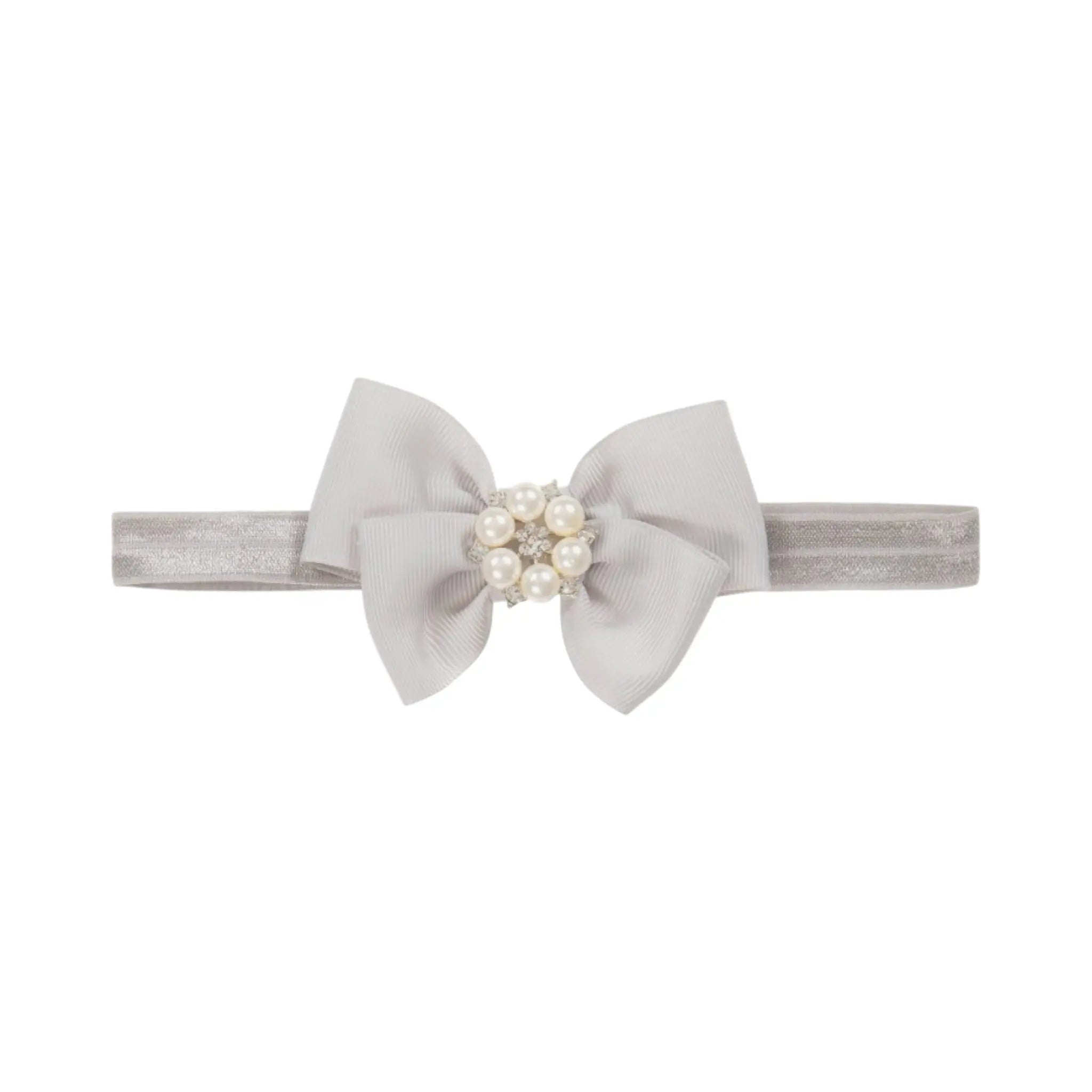 Grosgrain bow with pearl rhinestone on a headband Cute Cute