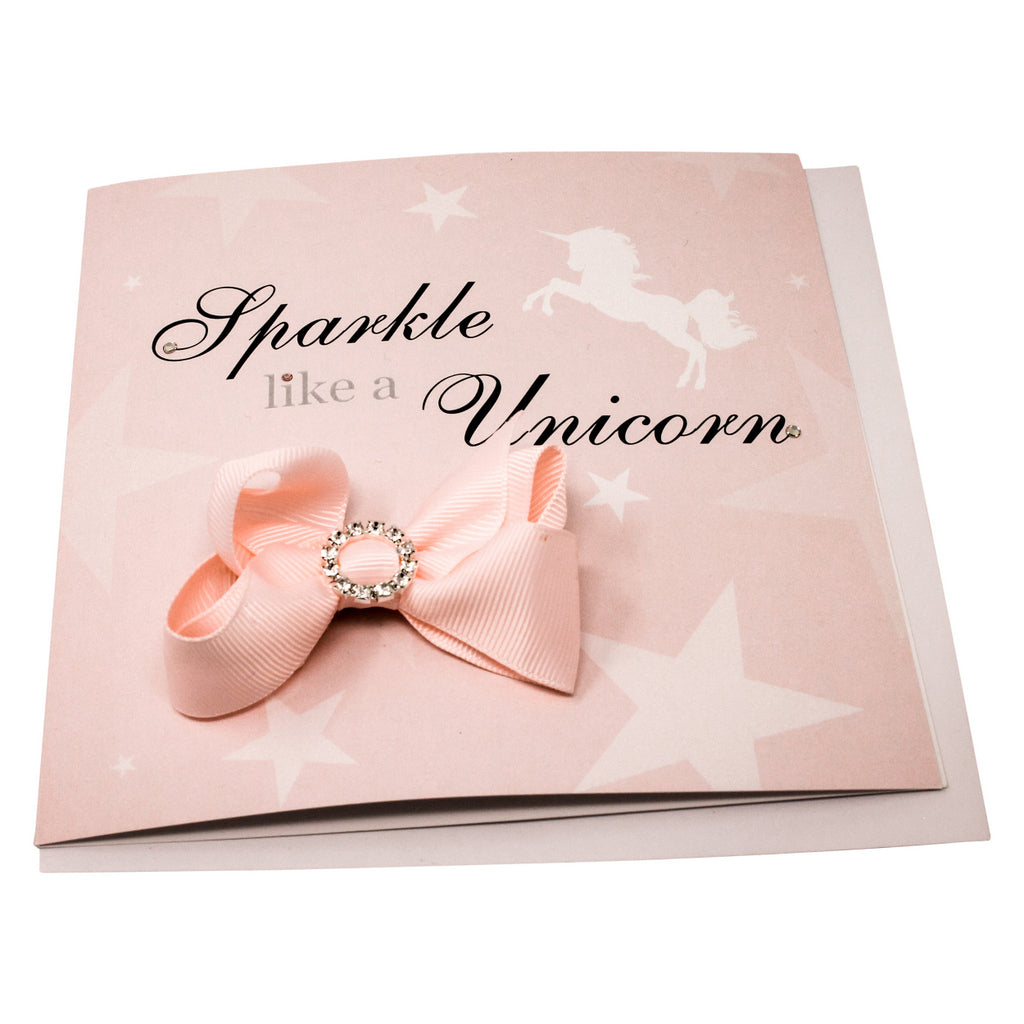 Sparkle like a unicorn- greeting card for a little girl