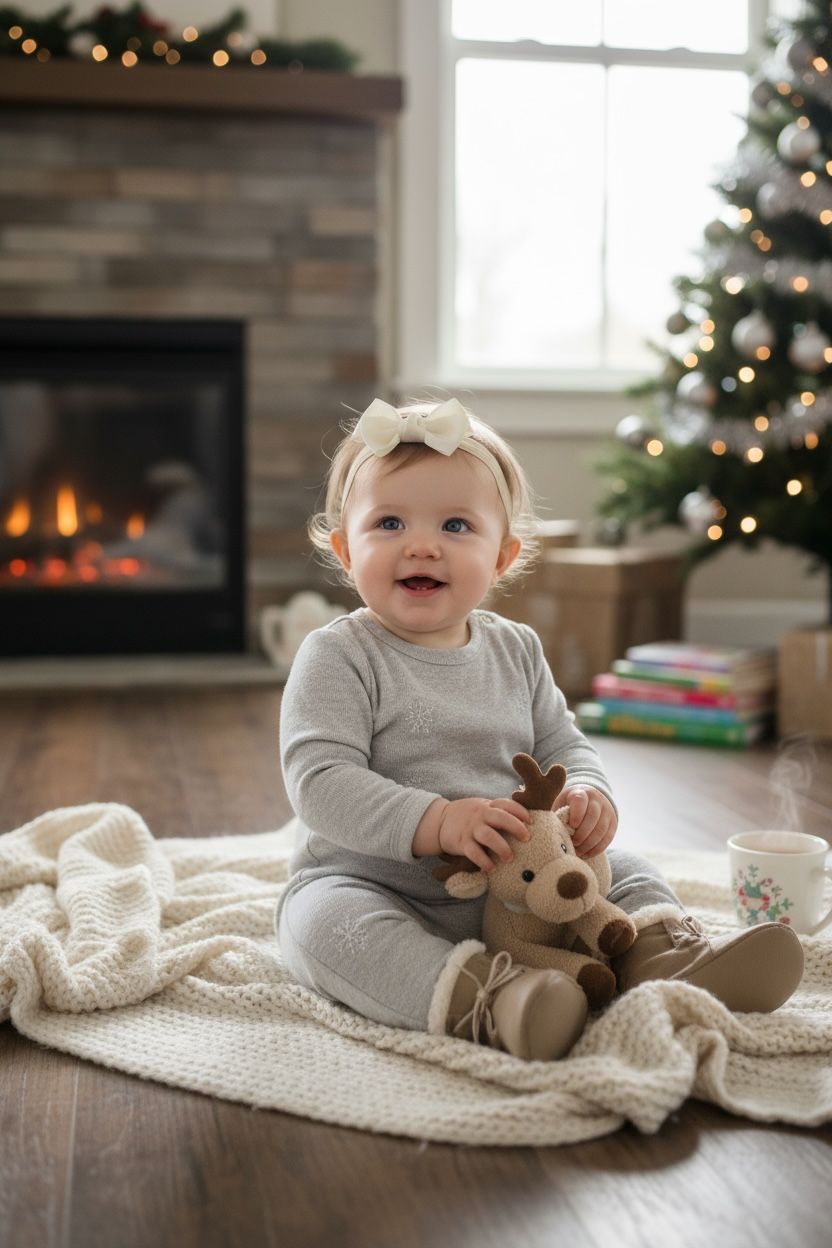 Medium double bow with knot on a headband