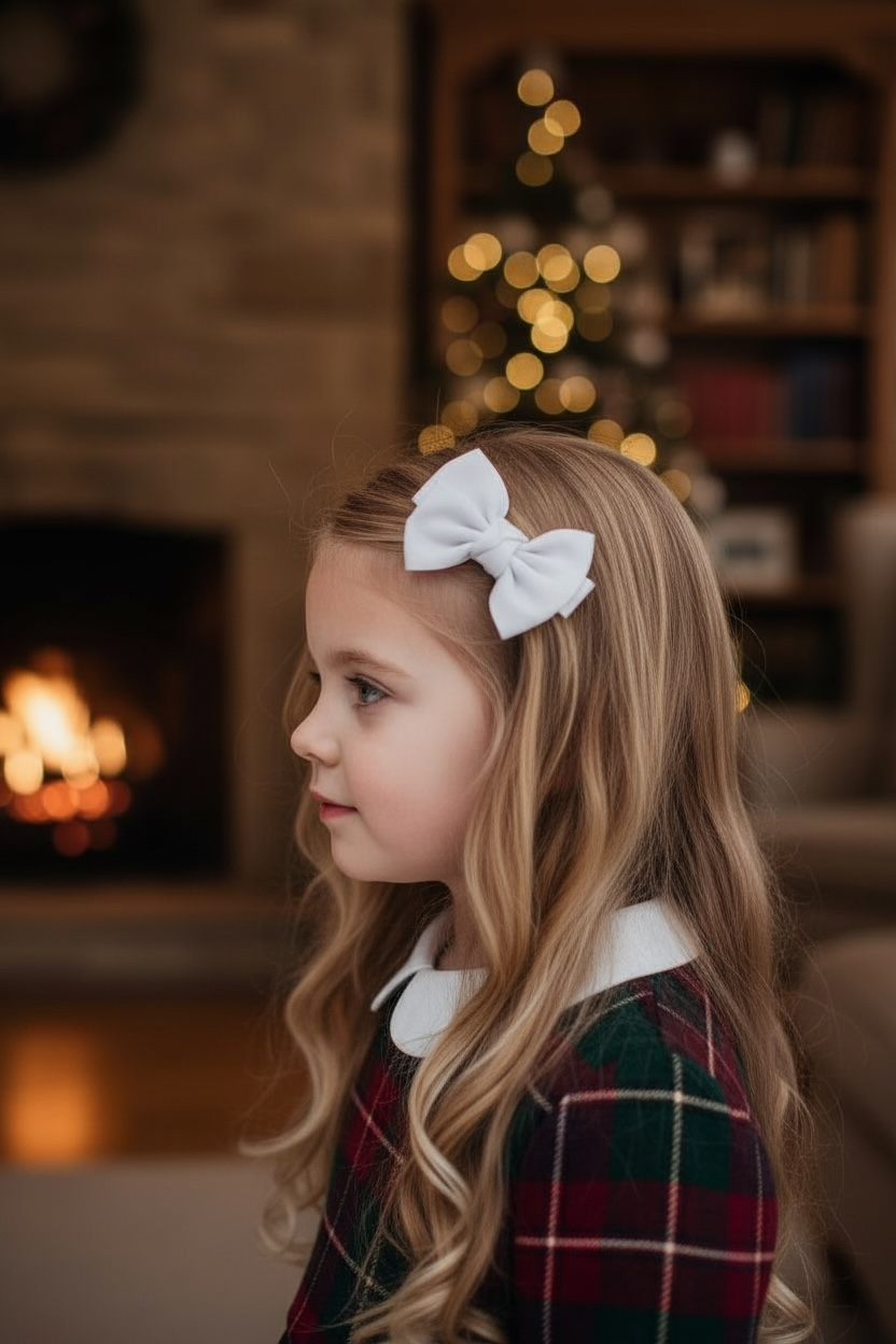 Everyday grosgrain double large bow with knot on a clip