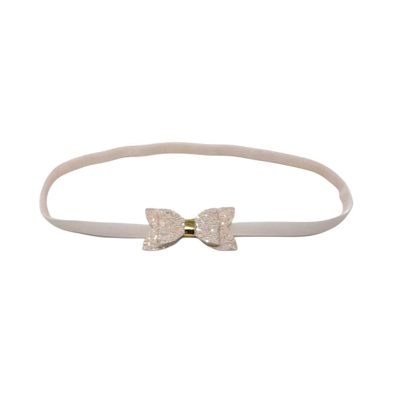 Blush pink bow on a soft elastic headband Cute Cute