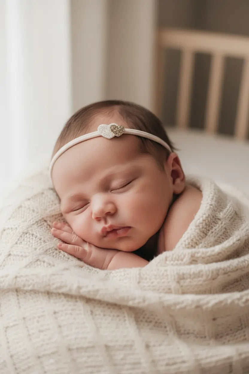 Two little cute hearts on a soft elastic headband Cute Cute