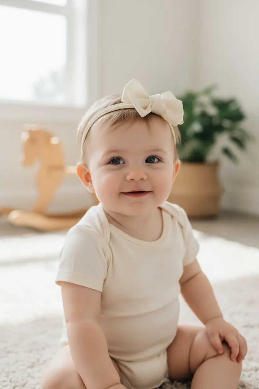 Medium double bow with knot on a headband Cute Cute