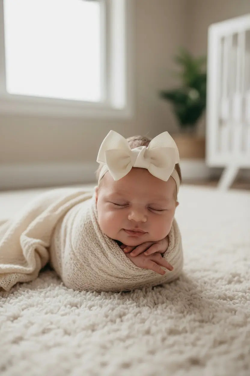 Medium double bow with knot on a headband Cute Cute