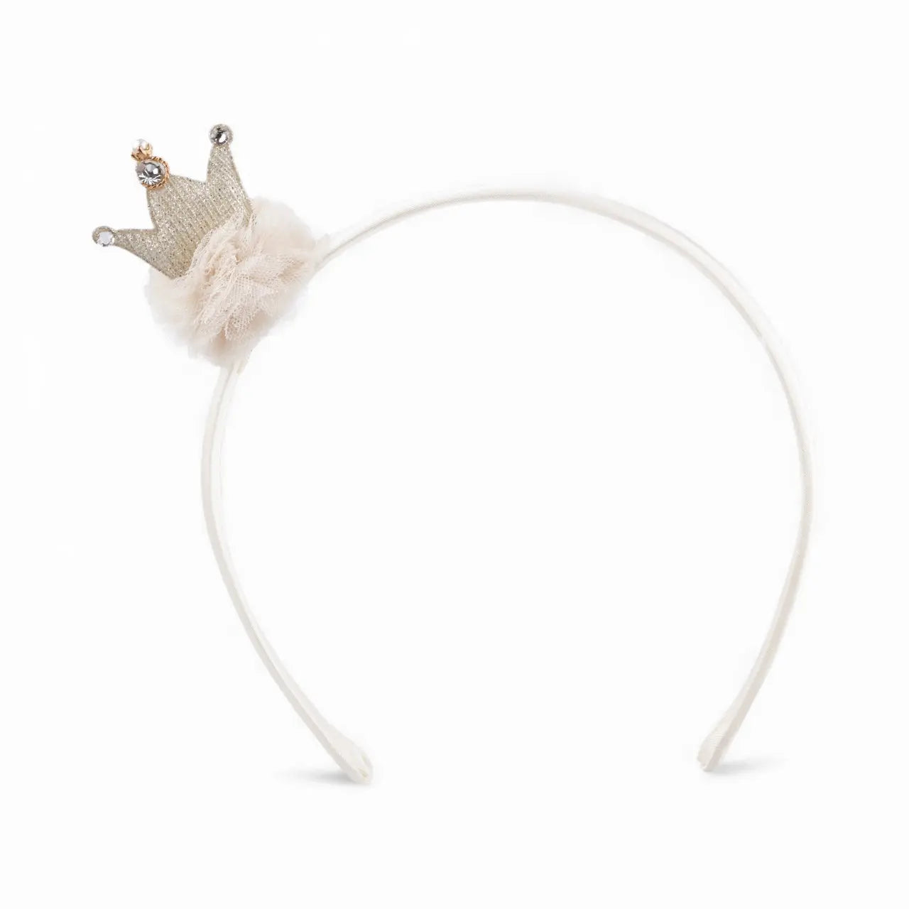 Sparkly crown on a ball of tulle sat on a satin alice band Cute Cute