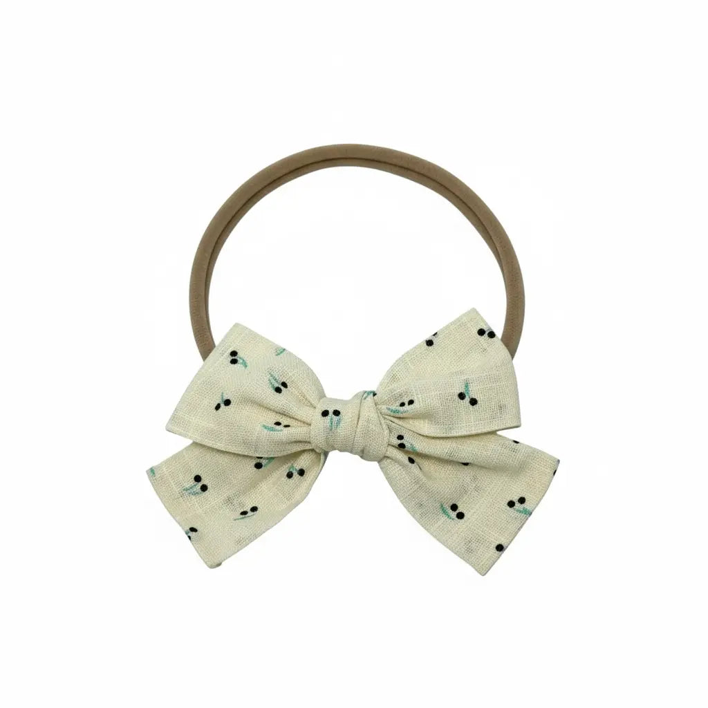 Cherries fabric bow on a headband Cute Cute