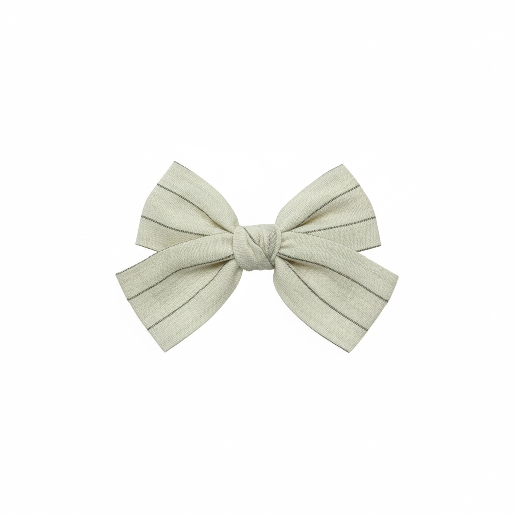 Off white stripy bow