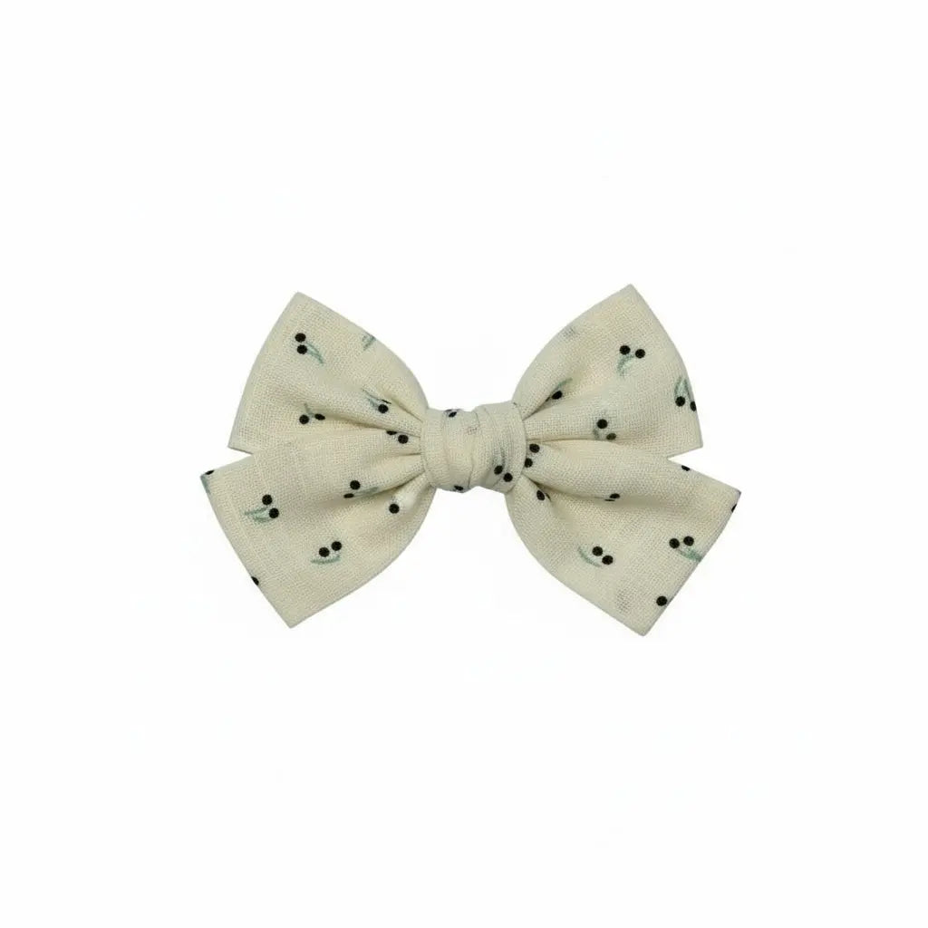 Cherries off white stripy bow Cute Cute