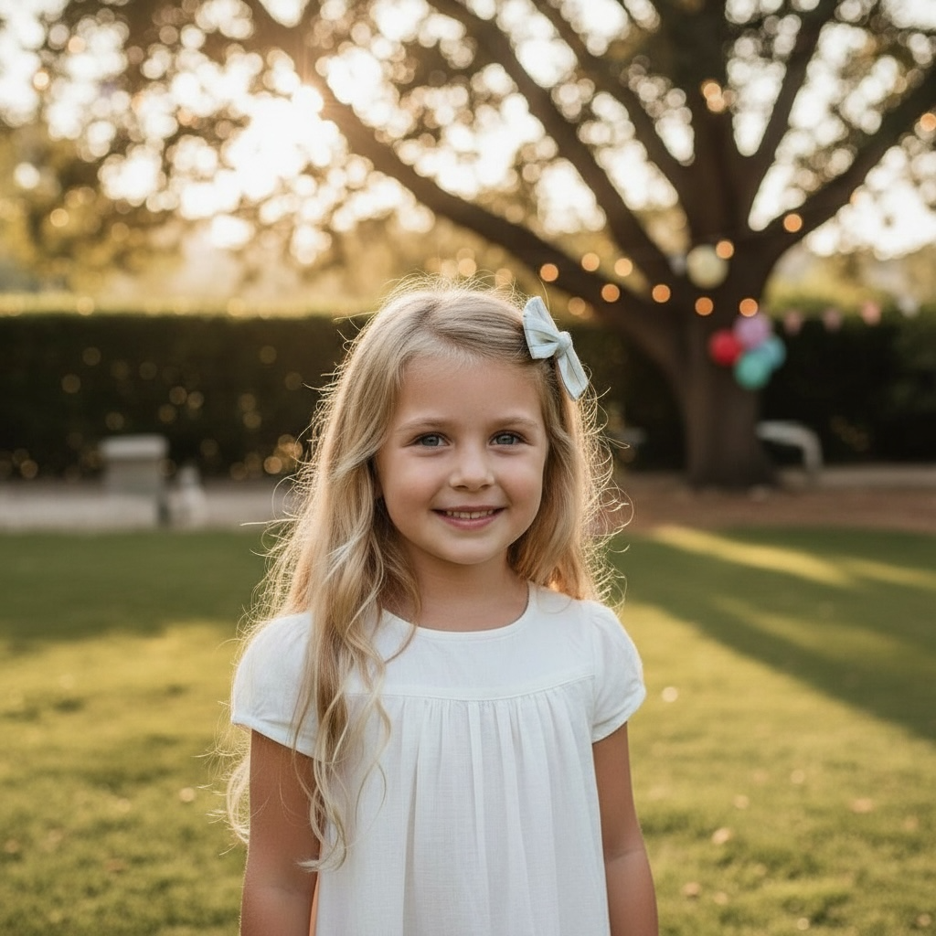 Off white stripy bow