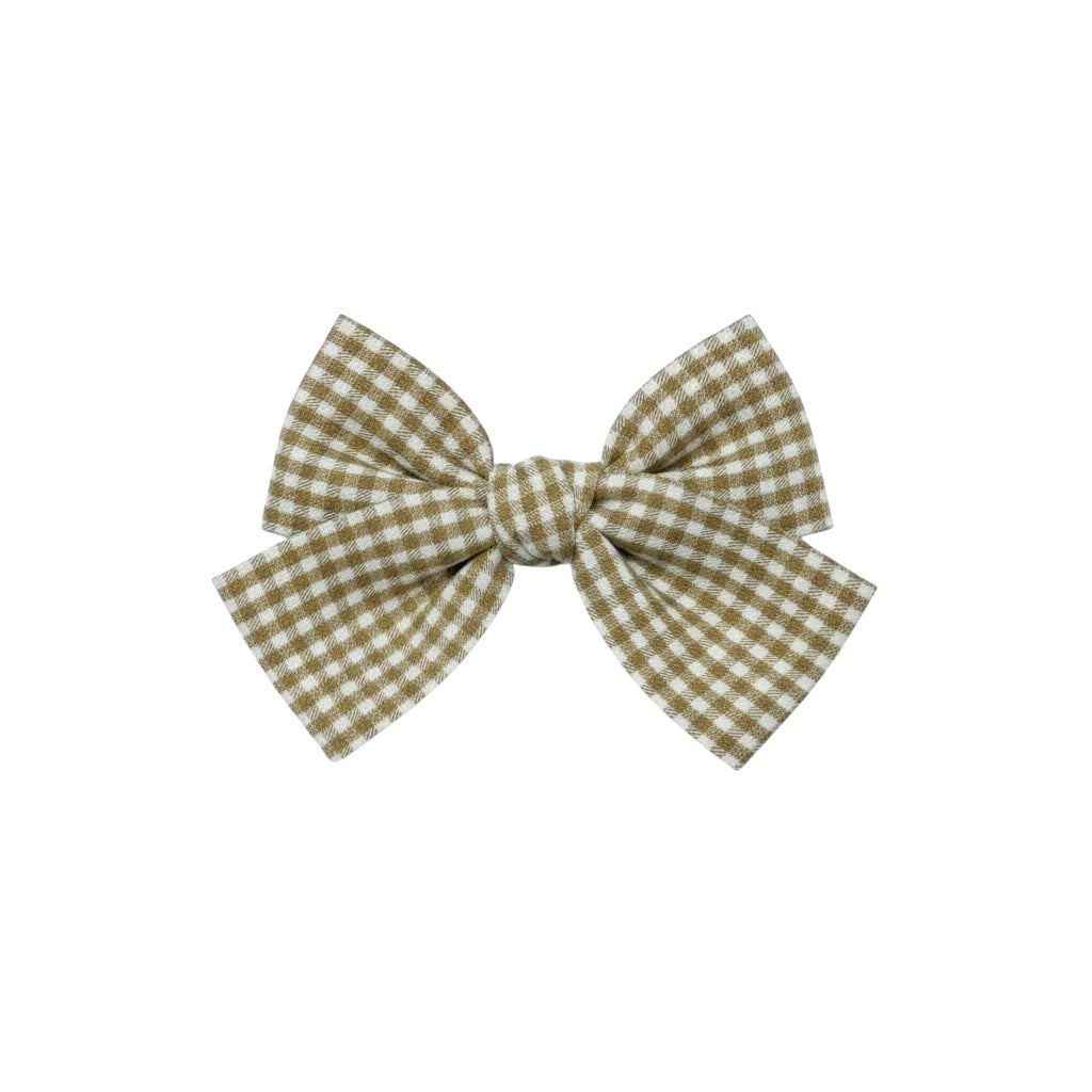Mustard checked bow
