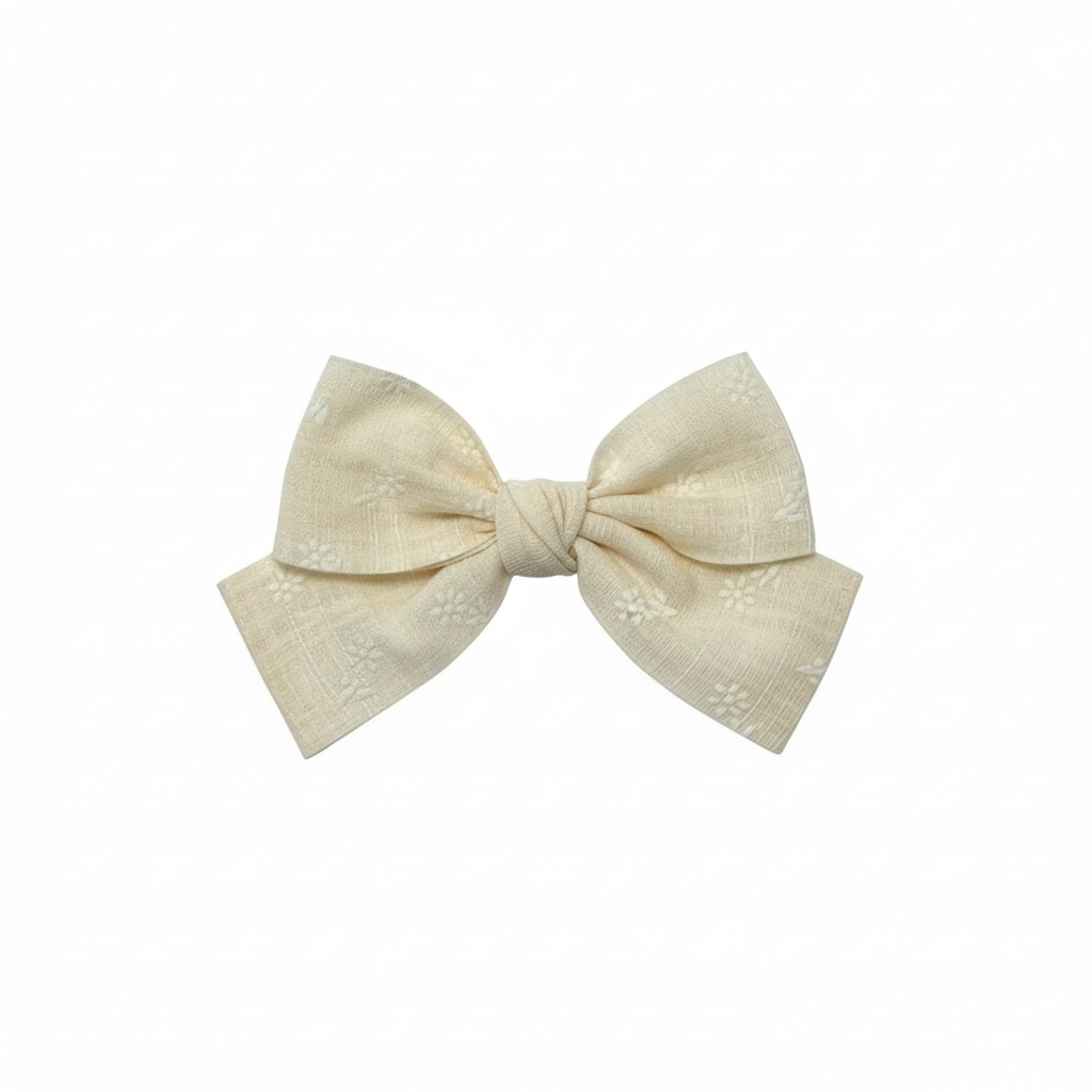 Floral ivory bow