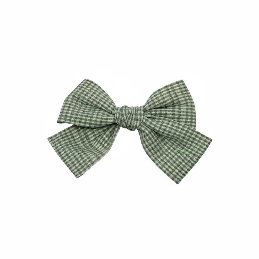 Checked green bow Cute Cute