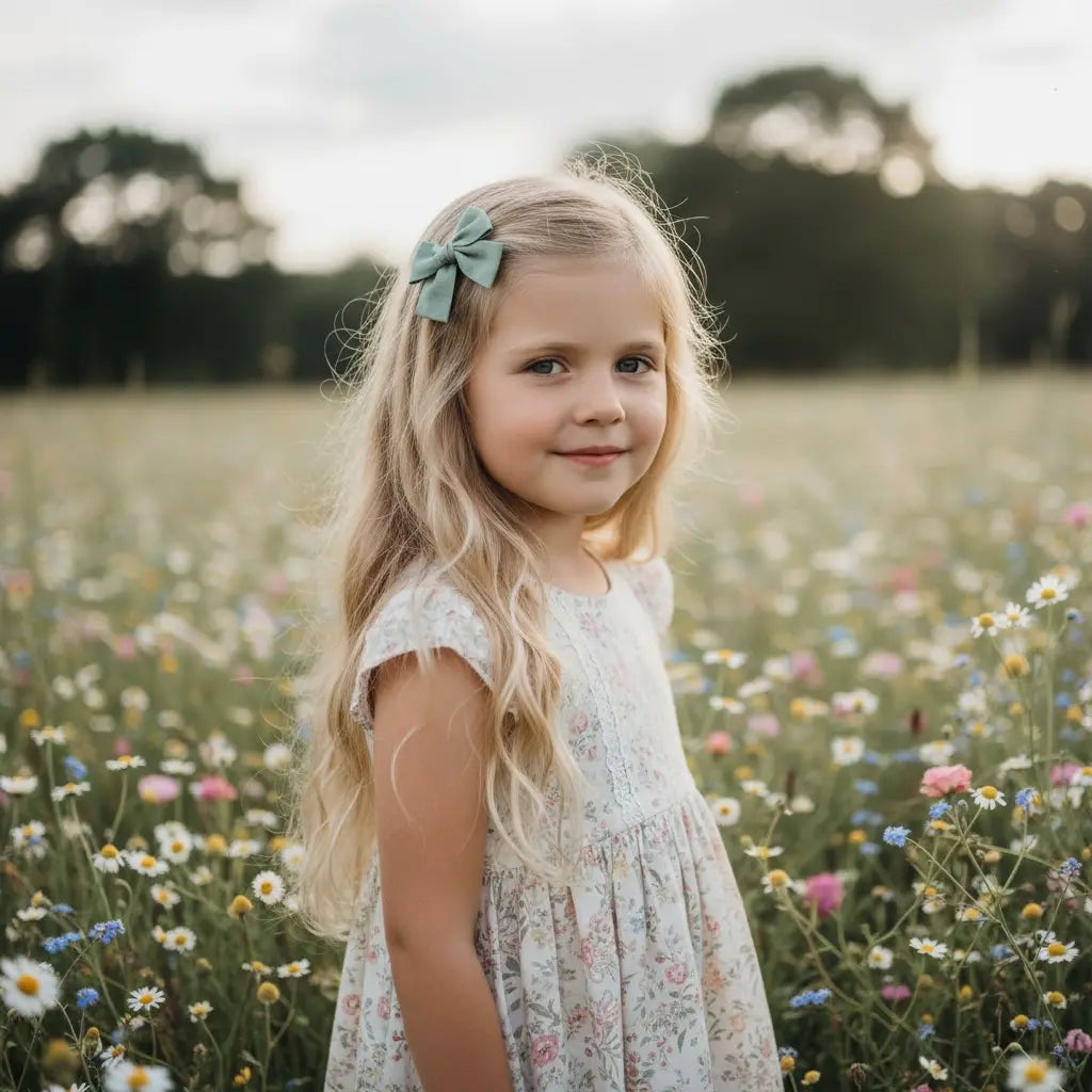 Green fabric bow Cute Cute