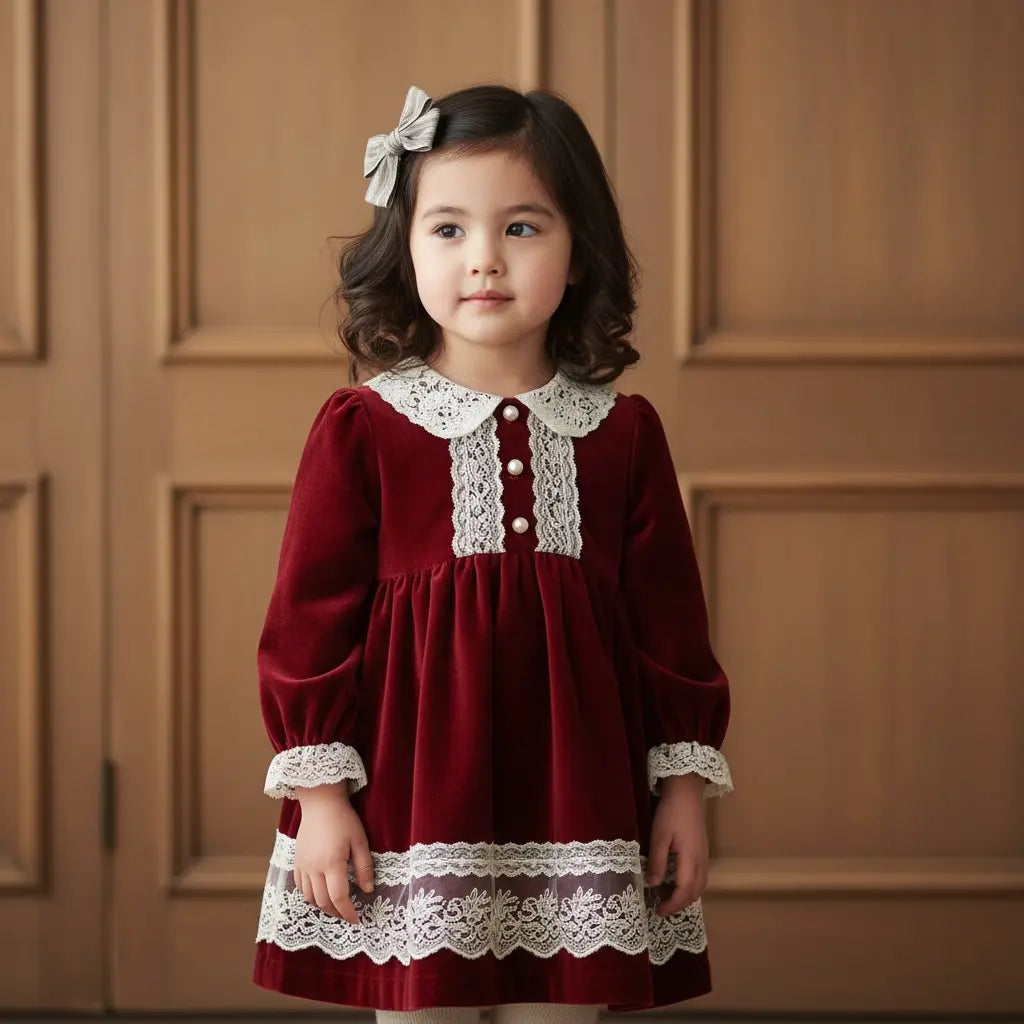 Brown stripy fabric bow Cute Cute