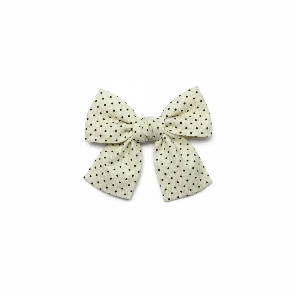 Delicate polka dot fabric bow Cute Cute
