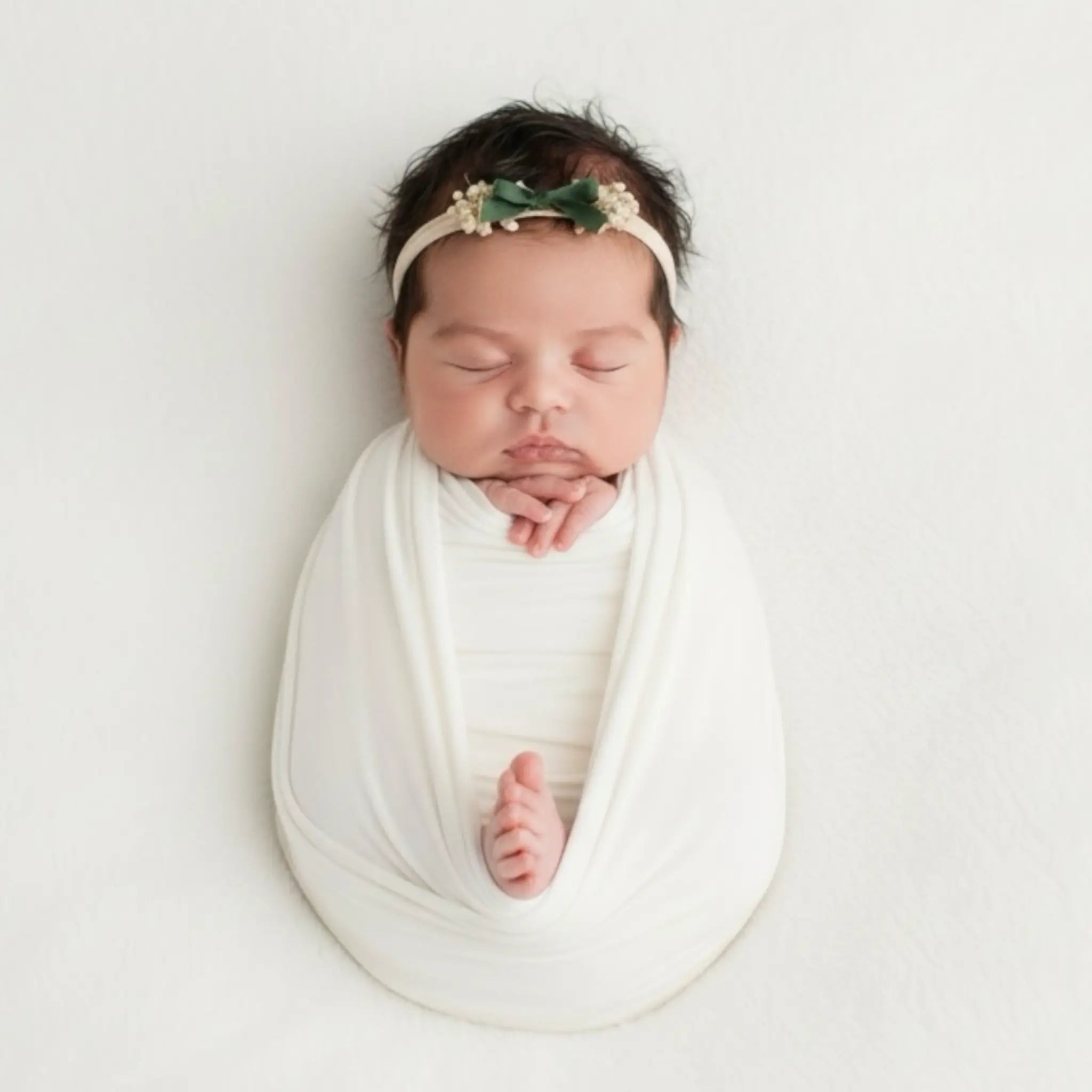 Velvet bow with flowers on a ivory tie back Cute Cute