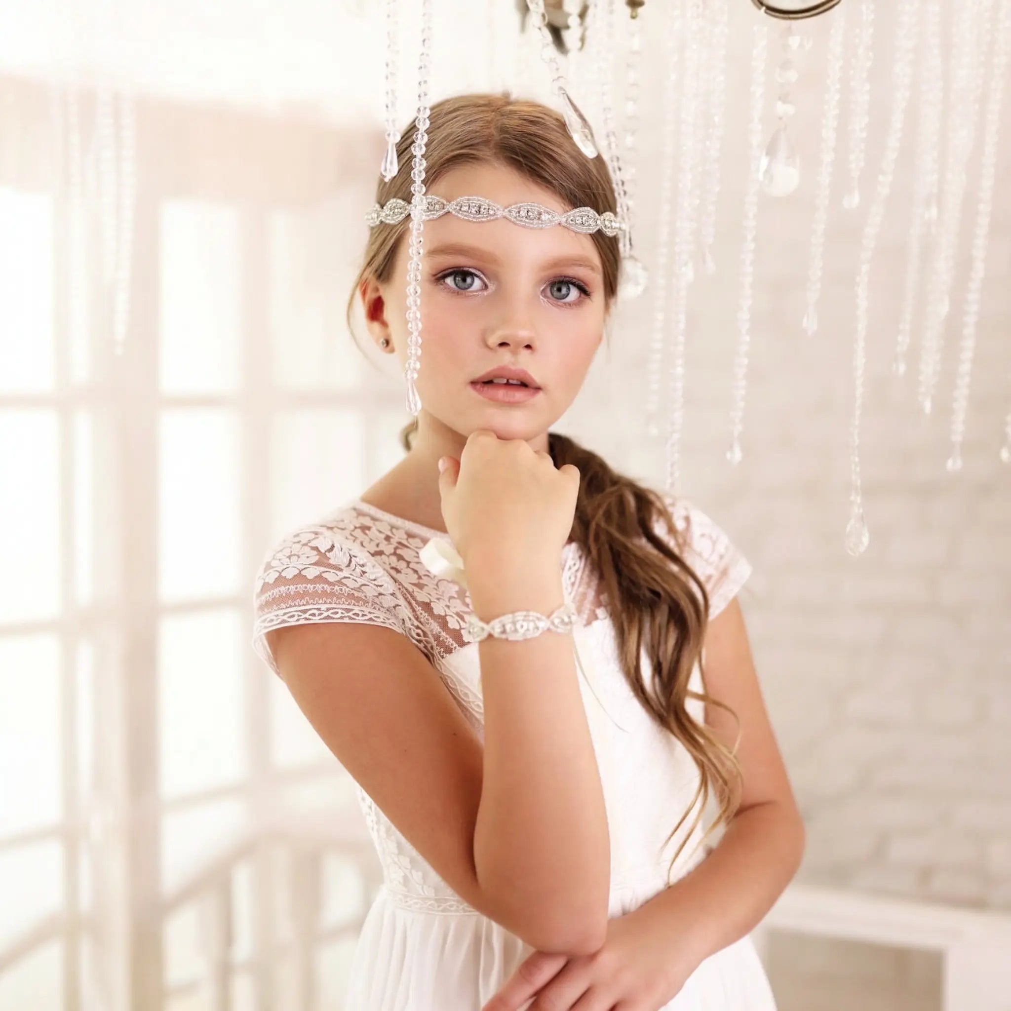 Diamante tie back with satin ribbon Cute Cute